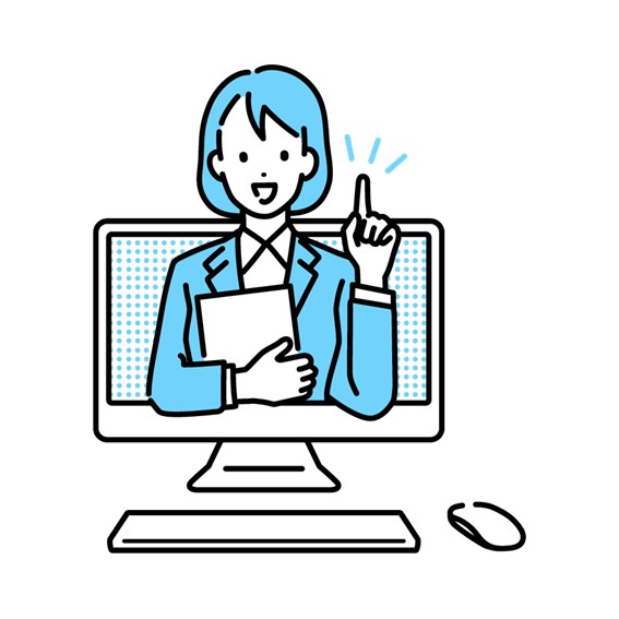 オンラインセールスマンのイラスト